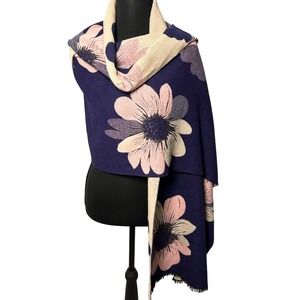Large Pashmina Cashmere Chic Floral Print Fringed Scarf Wrap Women Onesize 72x22